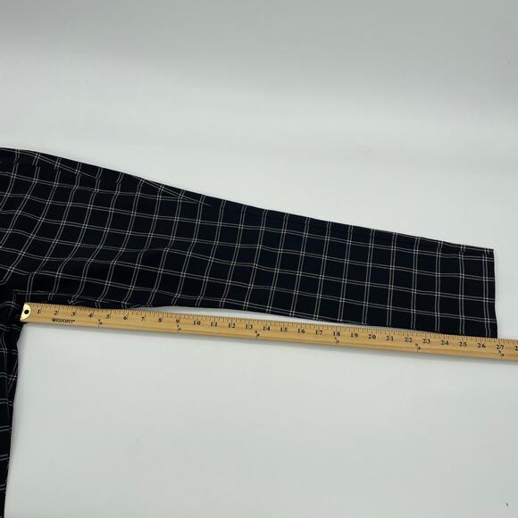 OLD NAVY Window Pane Pixie Pant Womens Size 6 Black White Tapered Dark Academia - Picture 8 of 10